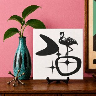 Flamingo MidCentury Modern Atomic Retro Formen Fliese