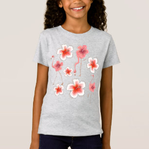 Flamingo mit Blumen T-Shirt