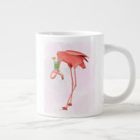 Flamingo mit Cocktail