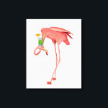 Flamingo mit Cocktail Leinwanddruck<br><div class="desc">Flamingo und Cocktail 1 von Fab Funky. Flamingo balanciert einen Cocktail auf seinem Kopf. | 192370D</div>
