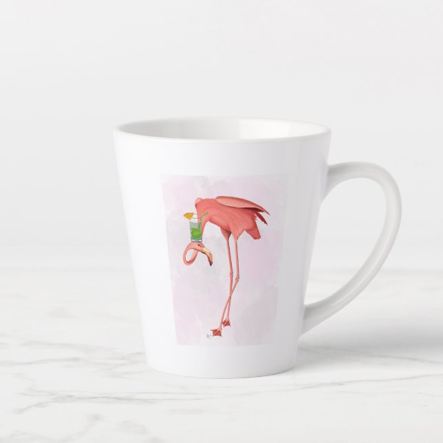 Flamingo mit Cocktail Milchtasse (Rechts)