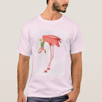 Flamingo mit Cocktail
