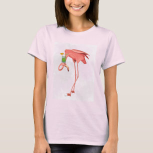 Flamingo mit Cocktail T-Shirt