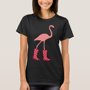 Flamingo mit Gummistiefeln T-Shirt