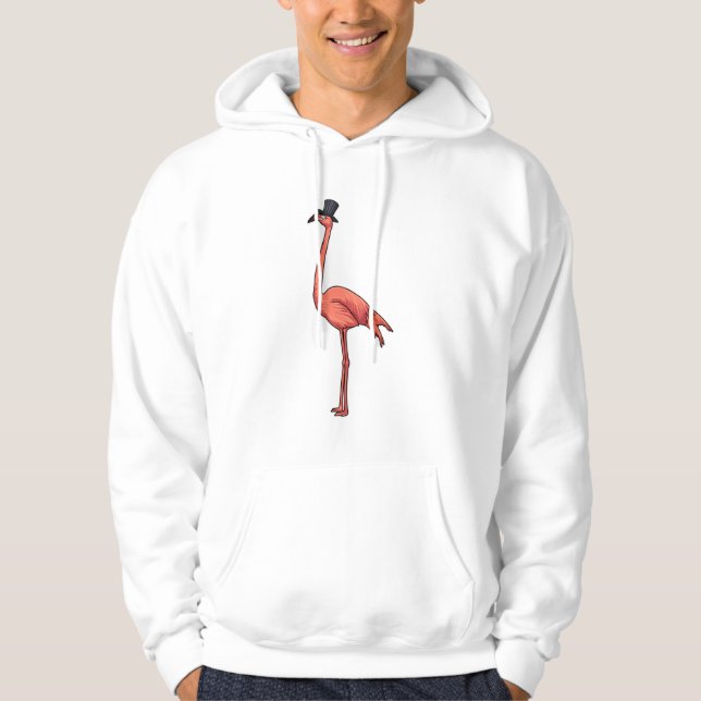 Flamingo mit Hat Hoodie (Vorderseite)