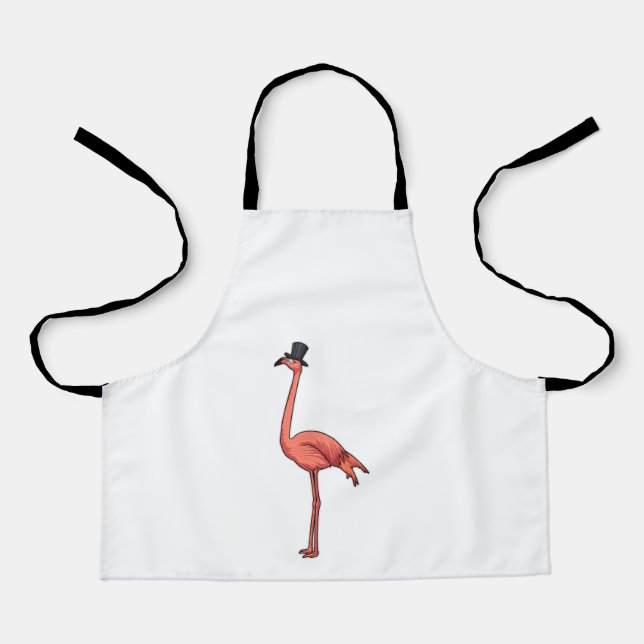 Flamingo mit Hat Schürze (Vorderseite)
