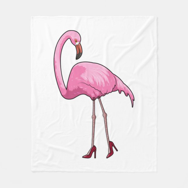 Flamingo mit hohen Absätzen Fleecedecke (Vorderseite)