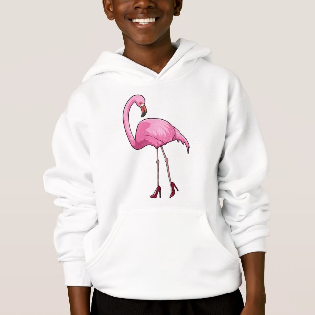 Flamingo mit hohen Absätzen Hoodie (Vorderseite)