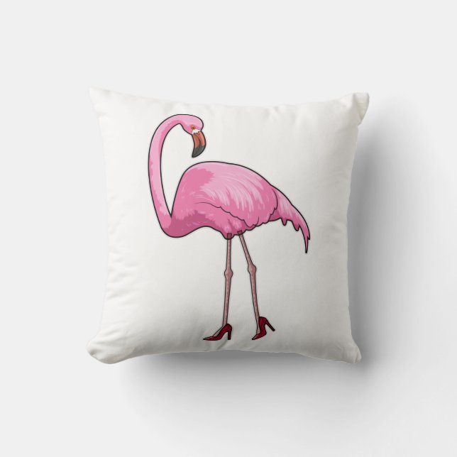 Flamingo mit hohen Absätzen Kissen (Vorderseite)