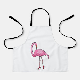 Flamingo mit hohen Absätzen Schürze
