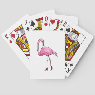 Flamingo mit hohen Absätzen Spielkarten
