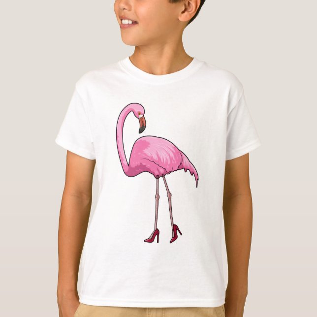 Flamingo mit hohen Absätzen T-Shirt (Vorderseite)