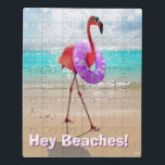 Flamingo mit innerer Tube Puzzle<br><div class="desc">Flamingo mit einer inneren Röhre, die den Strand entlang geht. | Avanti, die Global Spaß Brand™, unterhält die Welt mit ihren Feel Good Funny Grußkarten seit über 40 Jahren. Unsere Figuren leben das Leben voll und feiern den Spaß im Alltag.</div>