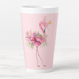 Flamingo mit Krone Milchtasse
