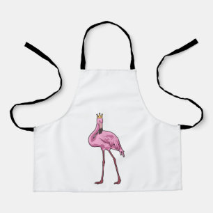 Flamingo mit Krone Schürze