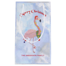 Flamingo mit Lanterns über Eisuntergrund Kleine Geschenktüte