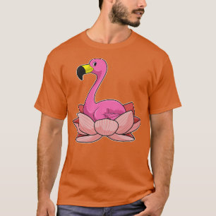 Flamingo mit Lotus-Blume T-Shirt