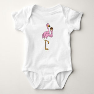 Flamingo mit Muffin Baby Strampler