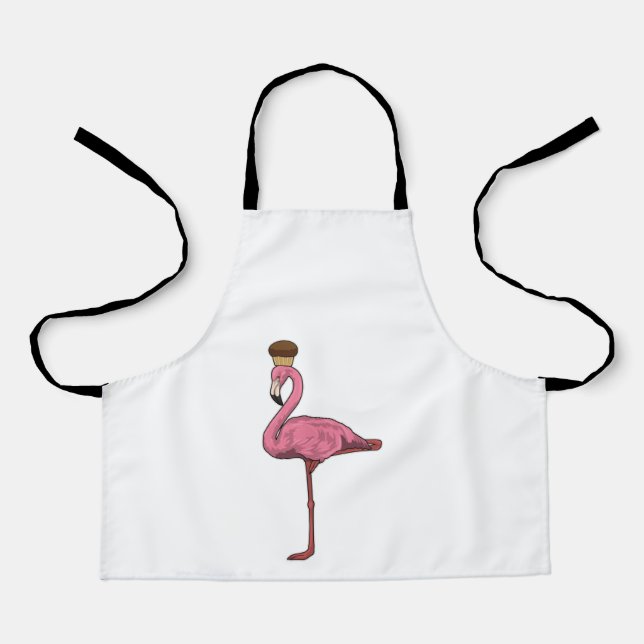 Flamingo mit Muffin Schürze (Vorderseite)