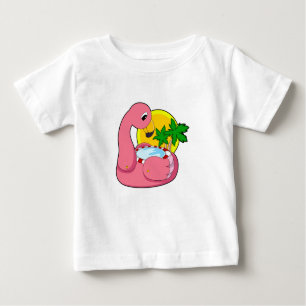 Flamingo mit Pool Baby T-shirt