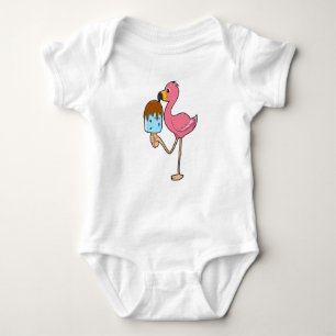 Flamingo mit Popsicle Baby Strampler