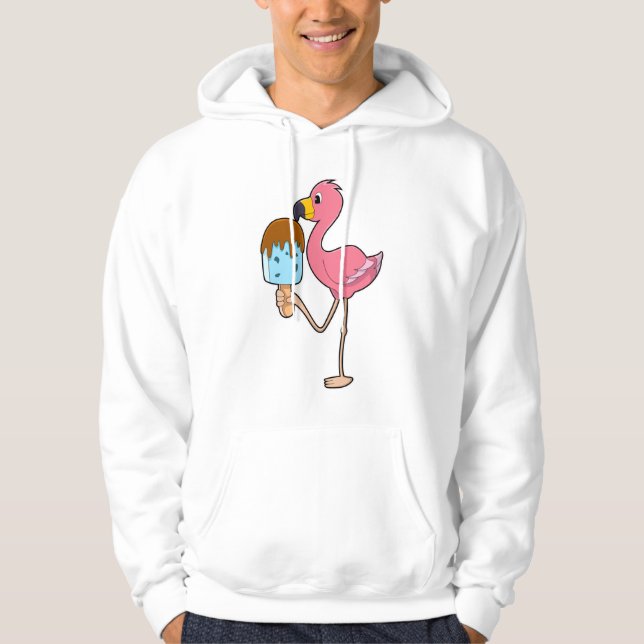 Flamingo mit Popsicle Hoodie (Vorderseite)