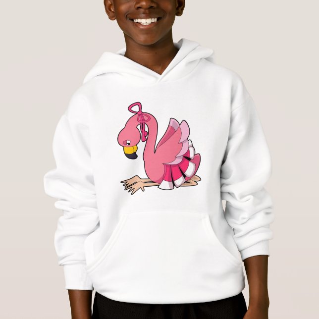 Flamingo mit Ribbon Hoodie (Vorderseite)