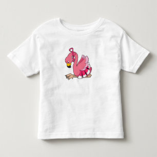 Flamingo mit Ribbon Kleinkind T-shirt