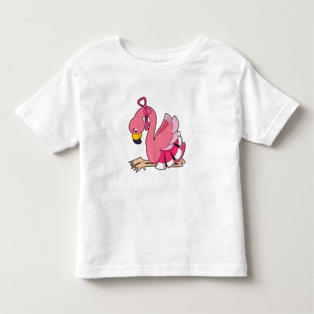 Flamingo mit Ribbon Kleinkind T-shirt (Vorderseite)