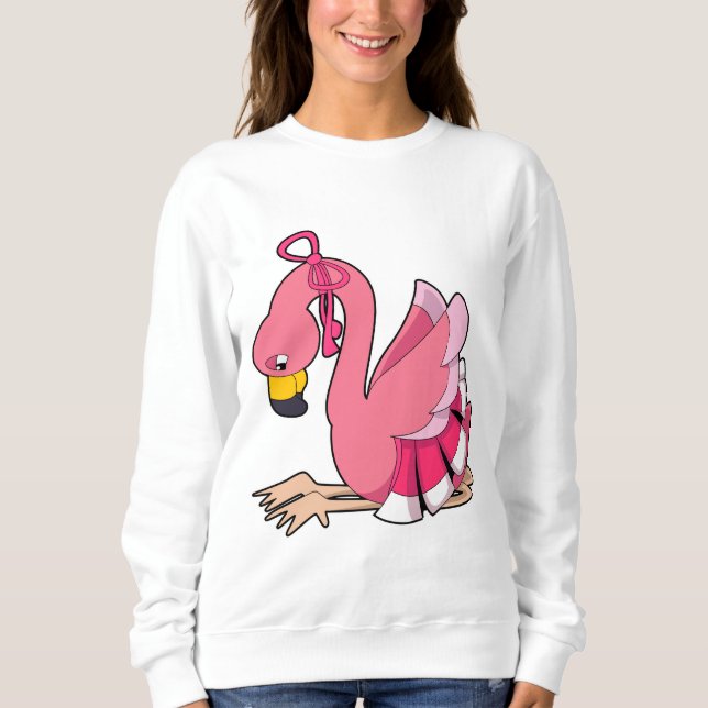 Flamingo mit Ribbon Sweatshirt (Vorderseite)