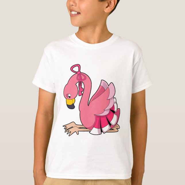 Flamingo mit Ribbon T-Shirt (Vorderseite)