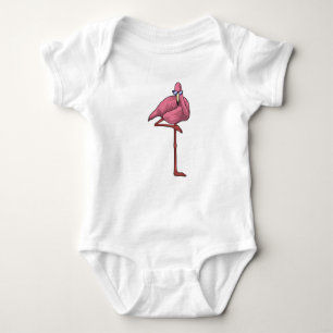 Flamingo mit Sonnenbrille Baby Strampler