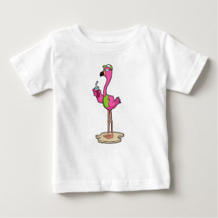 Flamingo mit Sonnenbrille & Cap Baby T-shirt
