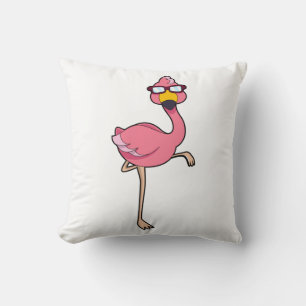 Flamingo mit Sonnenbrille Kissen