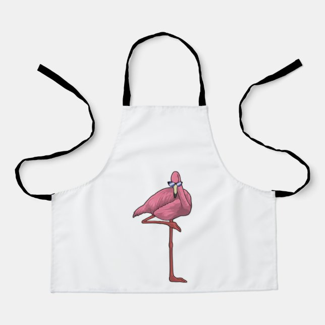 Flamingo mit Sonnenbrille Schürze (Vorderseite)