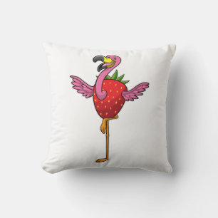 Flamingo mit Strawberry Kissen