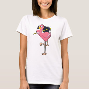 Flamingo mit Umbrella T-Shirt