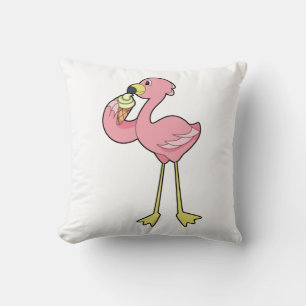 Flamingo mit Waffeleis Kissen