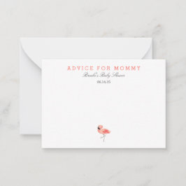 Flamingo Mommy Advice Cards Hinweiskarte
