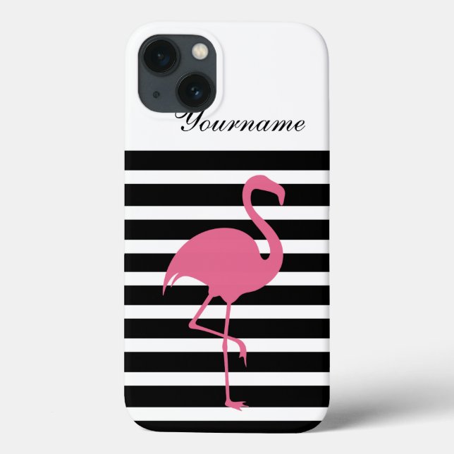 Flamingo Monogramm-Stil Case-Mate iPhone Hülle (Rückseite)