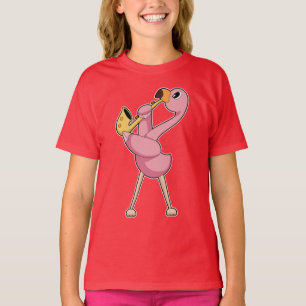 Flamingo Musician Saxophone Music T-Shirt