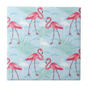 Flamingo-Muster Fliese