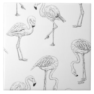 Flamingo-Muster Fliese