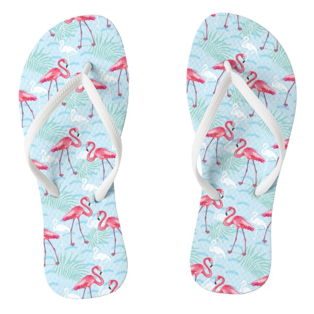 Flamingo-Muster Flip Flops (Fußbett)