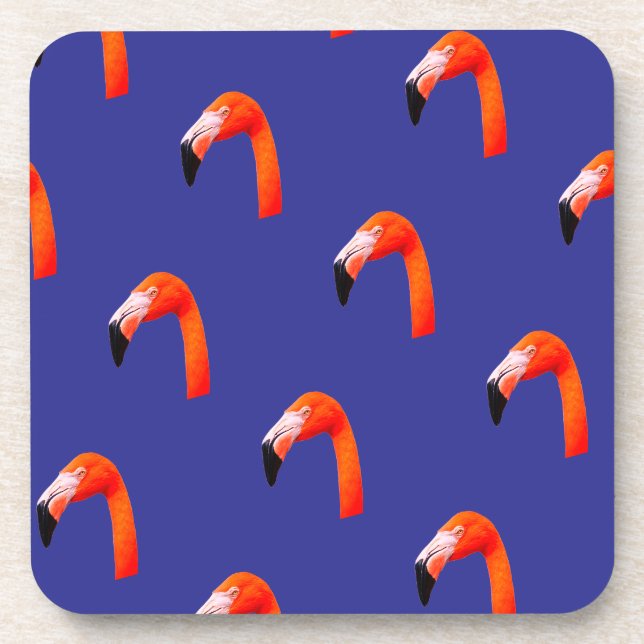 Flamingo-Muster  Getränkeuntersetzer (Vorderseite)