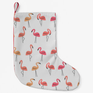 Flamingo Muster Hintergrund tropisches Design Kleiner Weihnachtsstrumpf