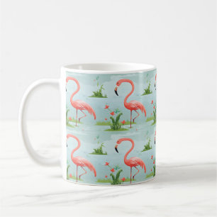 Flamingo-Muster Rosa Kaffeetasse