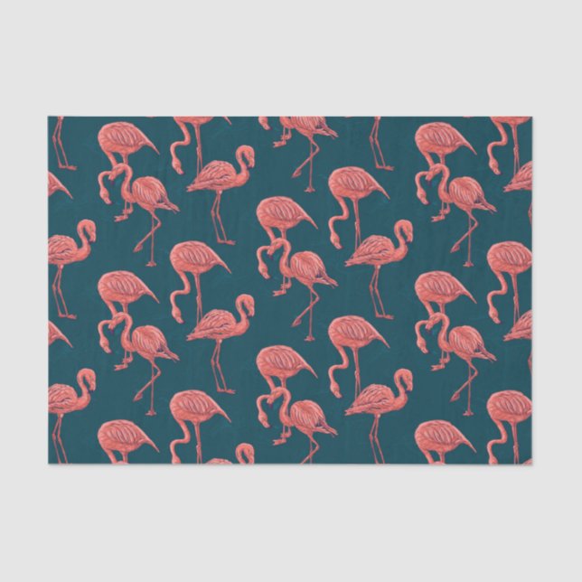 Flamingo-Muster Seidenpapier (Vorderseite)