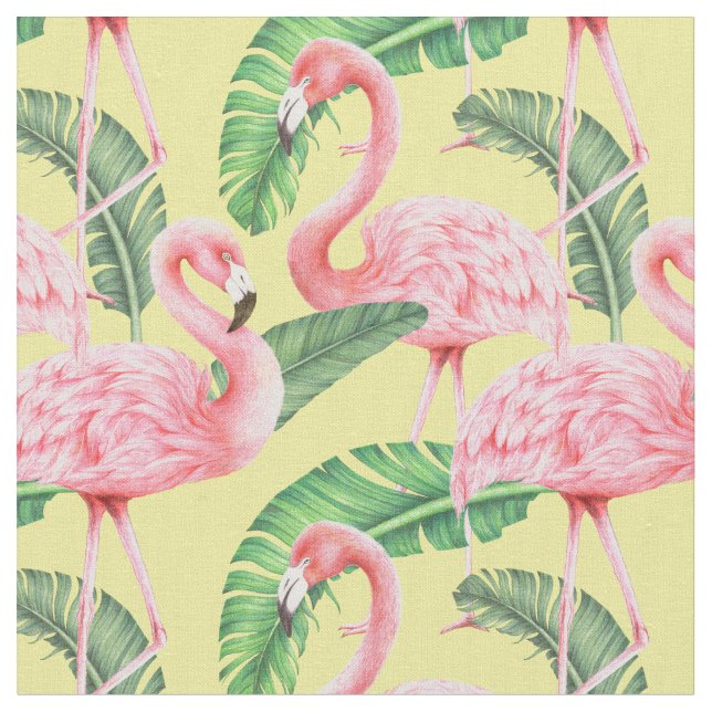 Flamingo-Muster Stoff (Nahaufnahme)