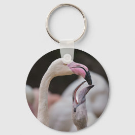 Flamingo Mutter und Baby Schlüsselanhänger